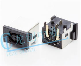 DC POWER JACK 90° DIP pin?0.6mm