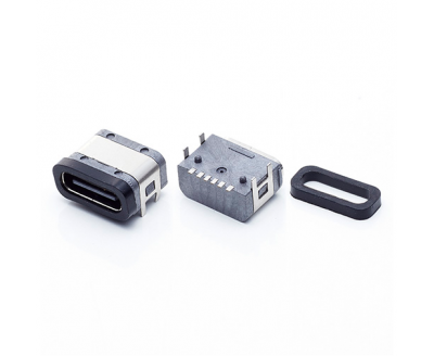 WATERPROOF USB TYPE C Female Conn 90°